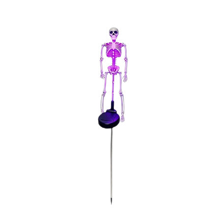 Lampe au sol solaire pour le crâne d'Halloween
