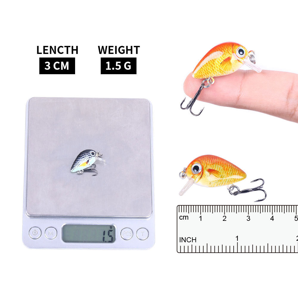 5 couleurs Lure Set 1,5G Mini Rock Lure Fishing Lure Box