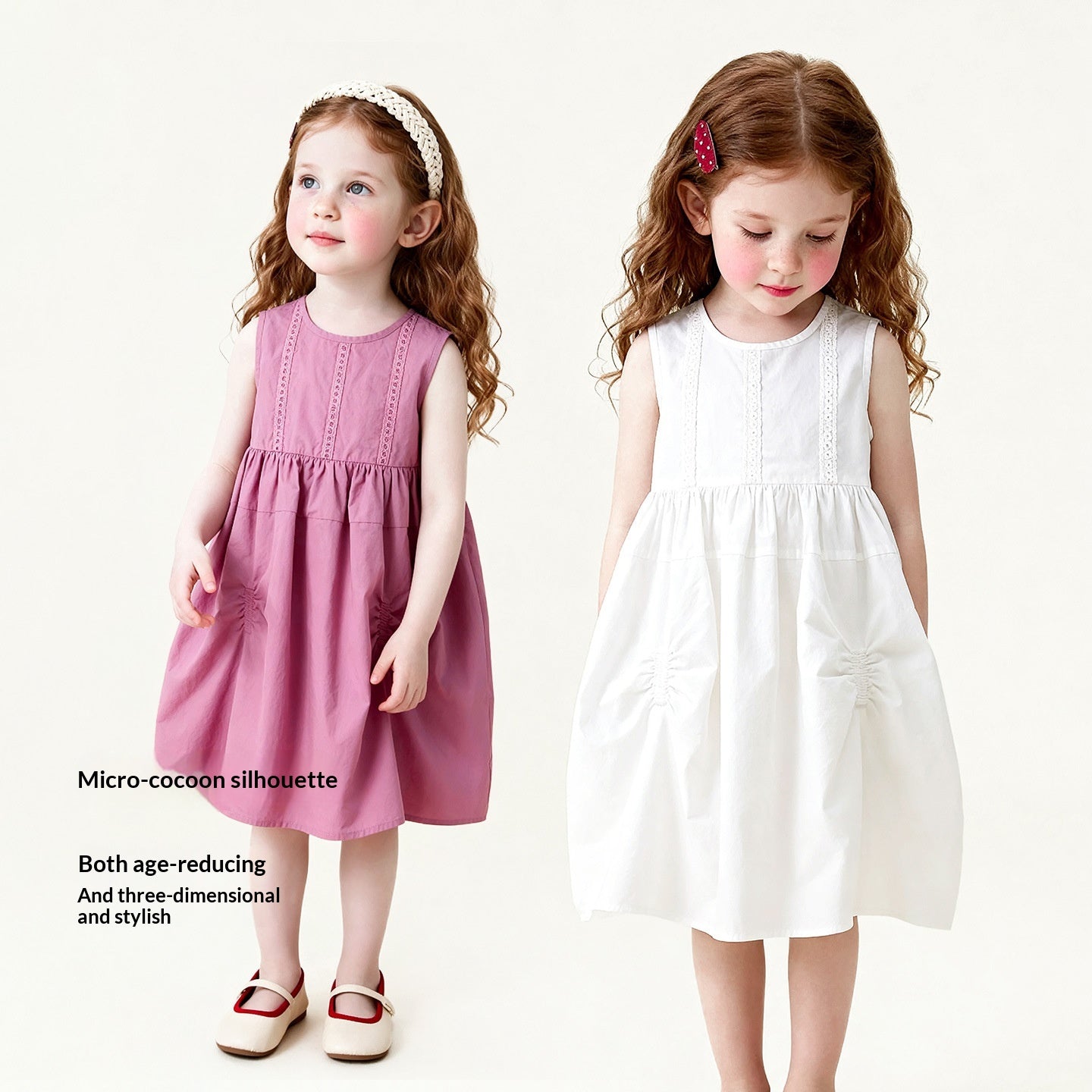 Robe de Veste en Dentelle Ruched pour filles