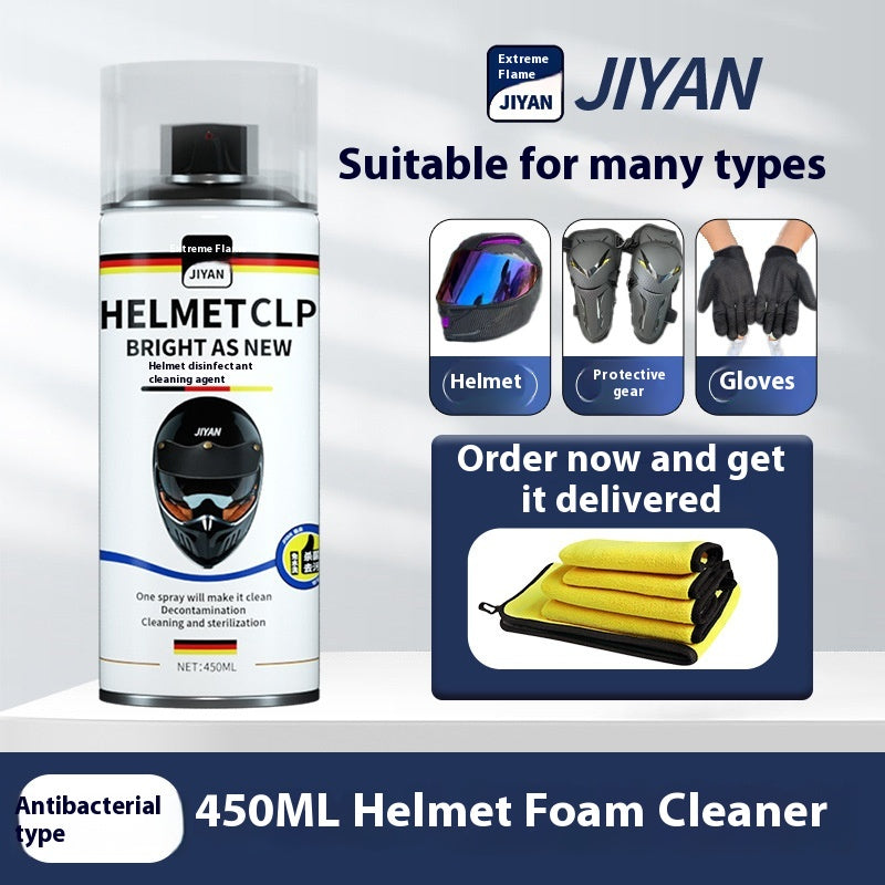 Déodorant nettoyant en mousse pour rinçage du casque