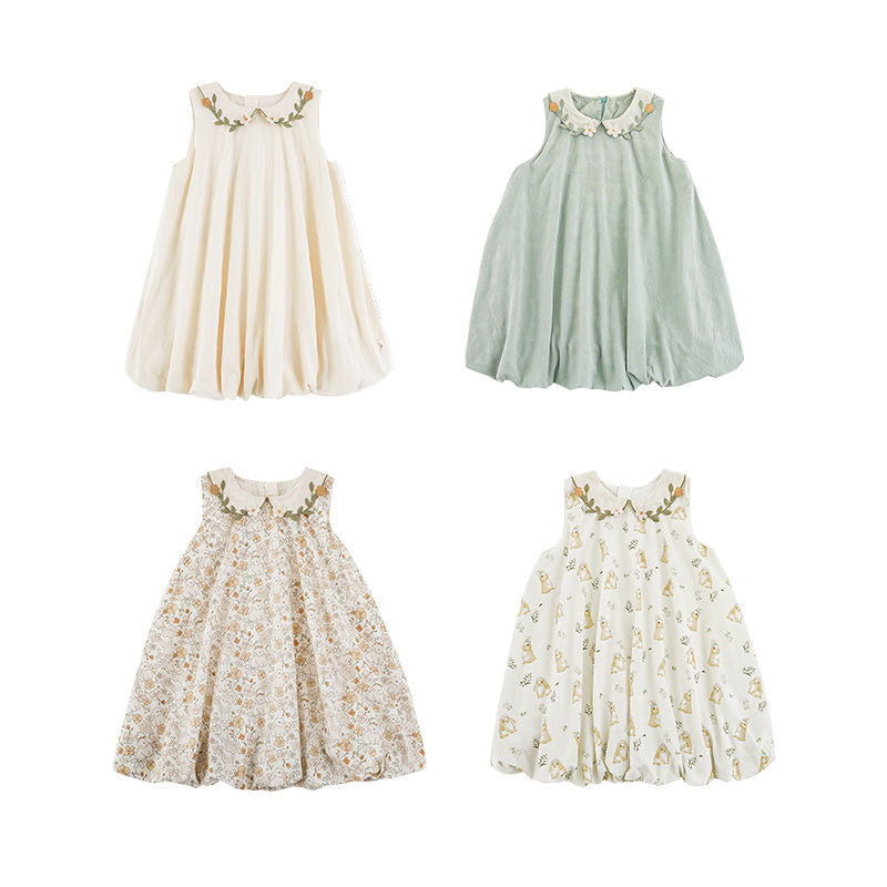 Filles Brodé Lapel Bud Jupe