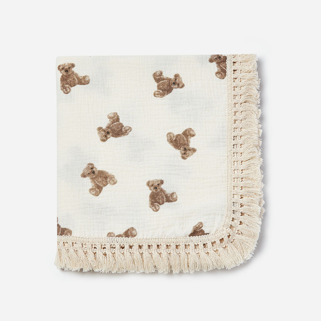 Crêpe de coton imprimé Couverture en tassel