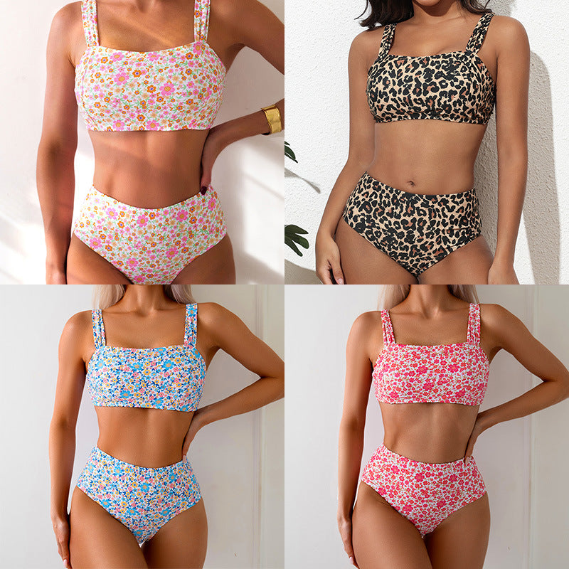 Maillot de bain en bikini à éclats pour femmes