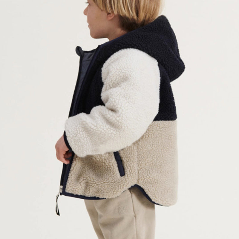 Veste en coton à capuche à double face pour enfants