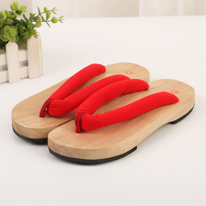 Clogs de bois à haute épaisseur sans glissement de talon d'été