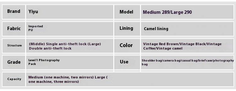 Sac de liner de caméra SLR à épaule unique de mode