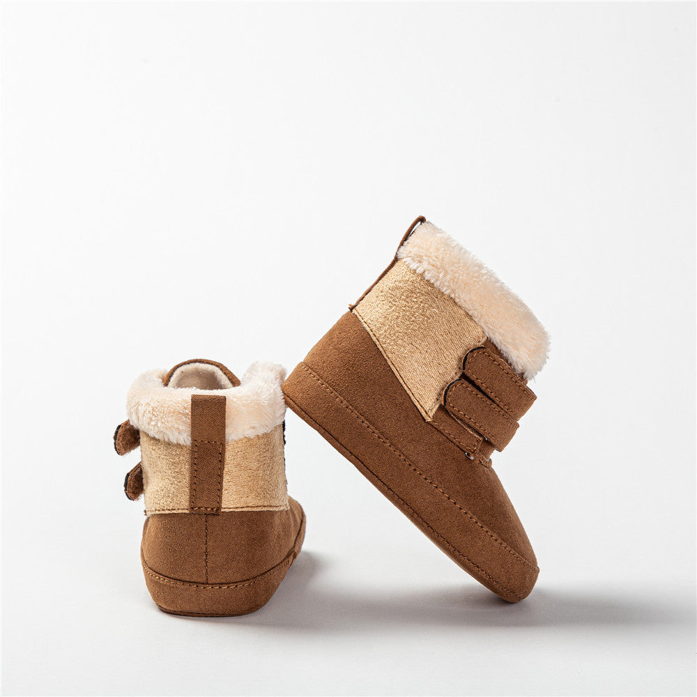 Chaussures de coton en peluche pour bébé chaud