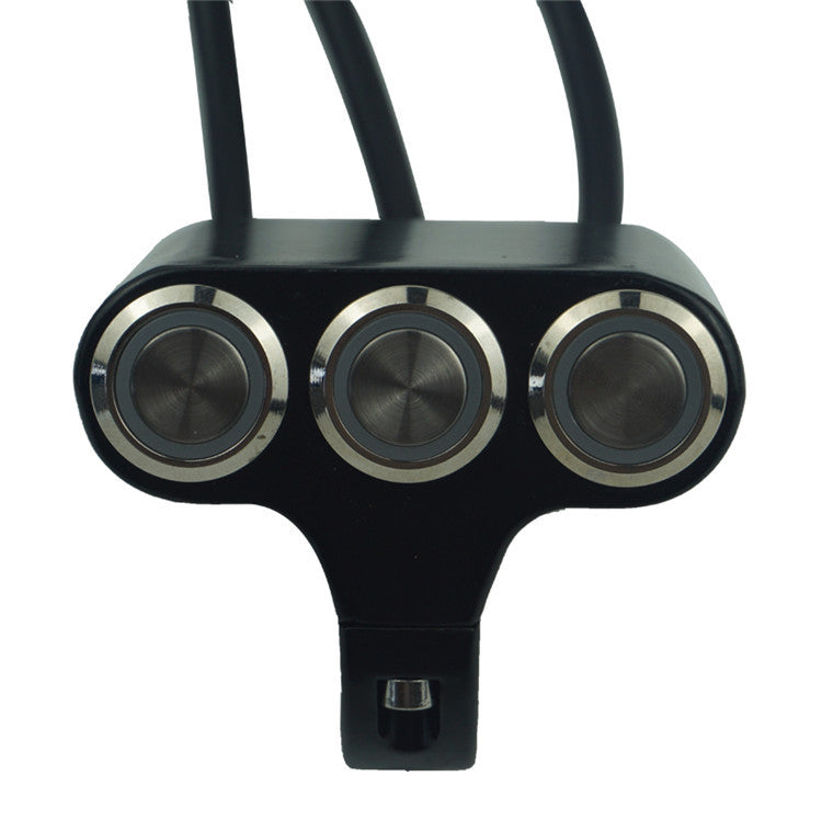 Motorcycle Leading Handlebar Spotlight LED alliage d'aluminium multi-auto-verrouillage auto-reset Bu