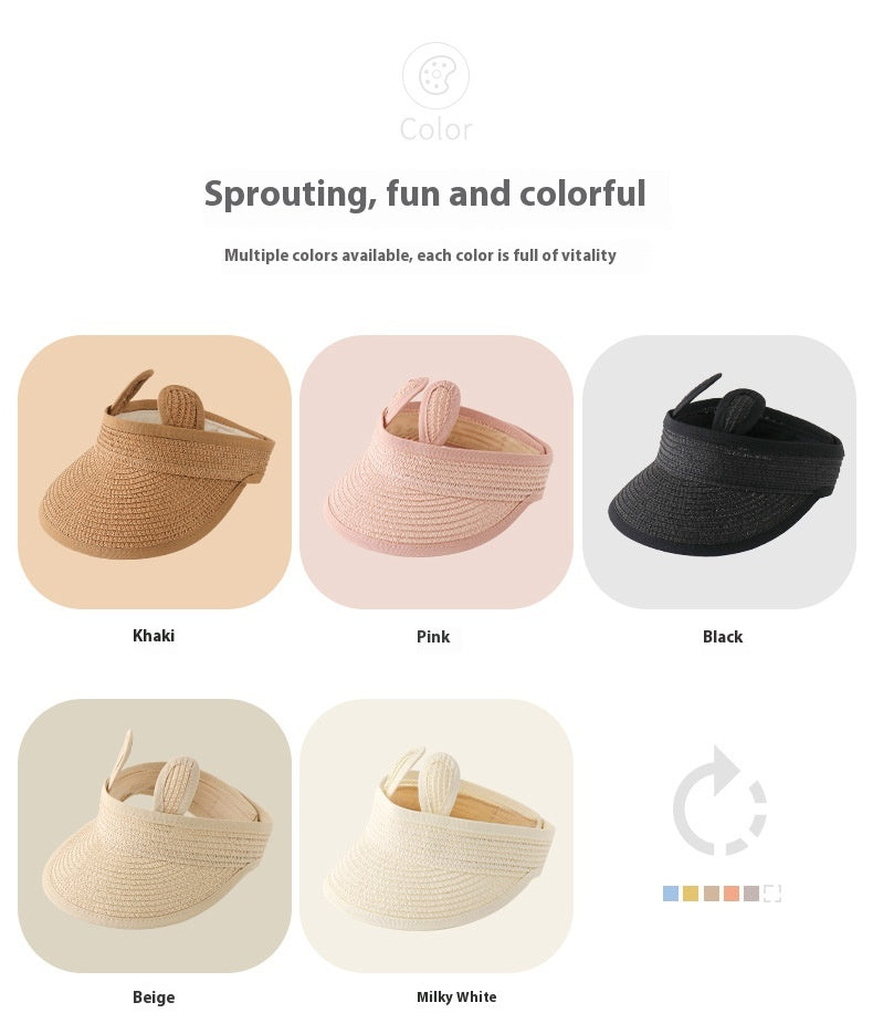 Chapeau de paille de visière résistant au soleil pour enfant
