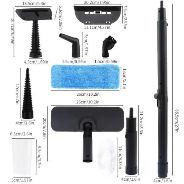 Nettoyeur multi-usage Steamer 21-Piece Accessory Kit Sol Mop Nettoyeur à vapeur portatif