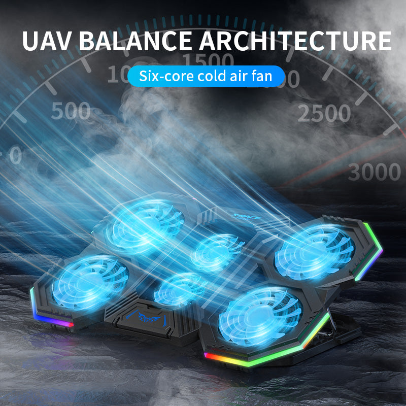 Cadre de l'éventoir d'échappement Plaque de base Mat Cadre de refroidissement Mute RGB Lumière