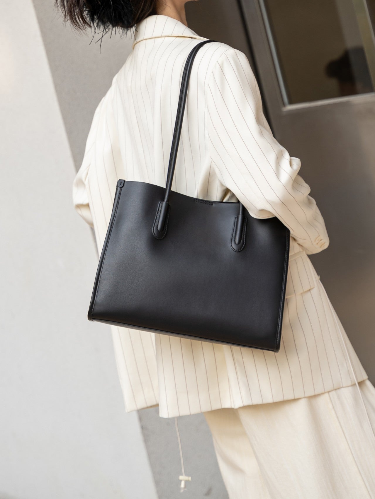 Sac en cuir Baidii pour femme Commuter haut de gamme grande capacité sac à main en cuir