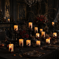 Ensemble de bougies LED sans flamme d'Halloween de 3 avec télécommande