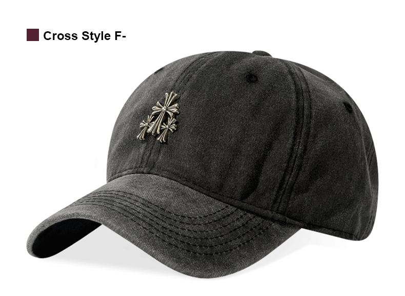 Lavé Old Quick Séchage Cap de baseball Handmade Accessory Pattern Imprimé Duckbill Cap Big H