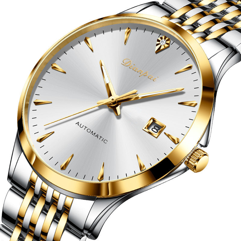 Men's Automatic Mechanical Watch with Simple Dial