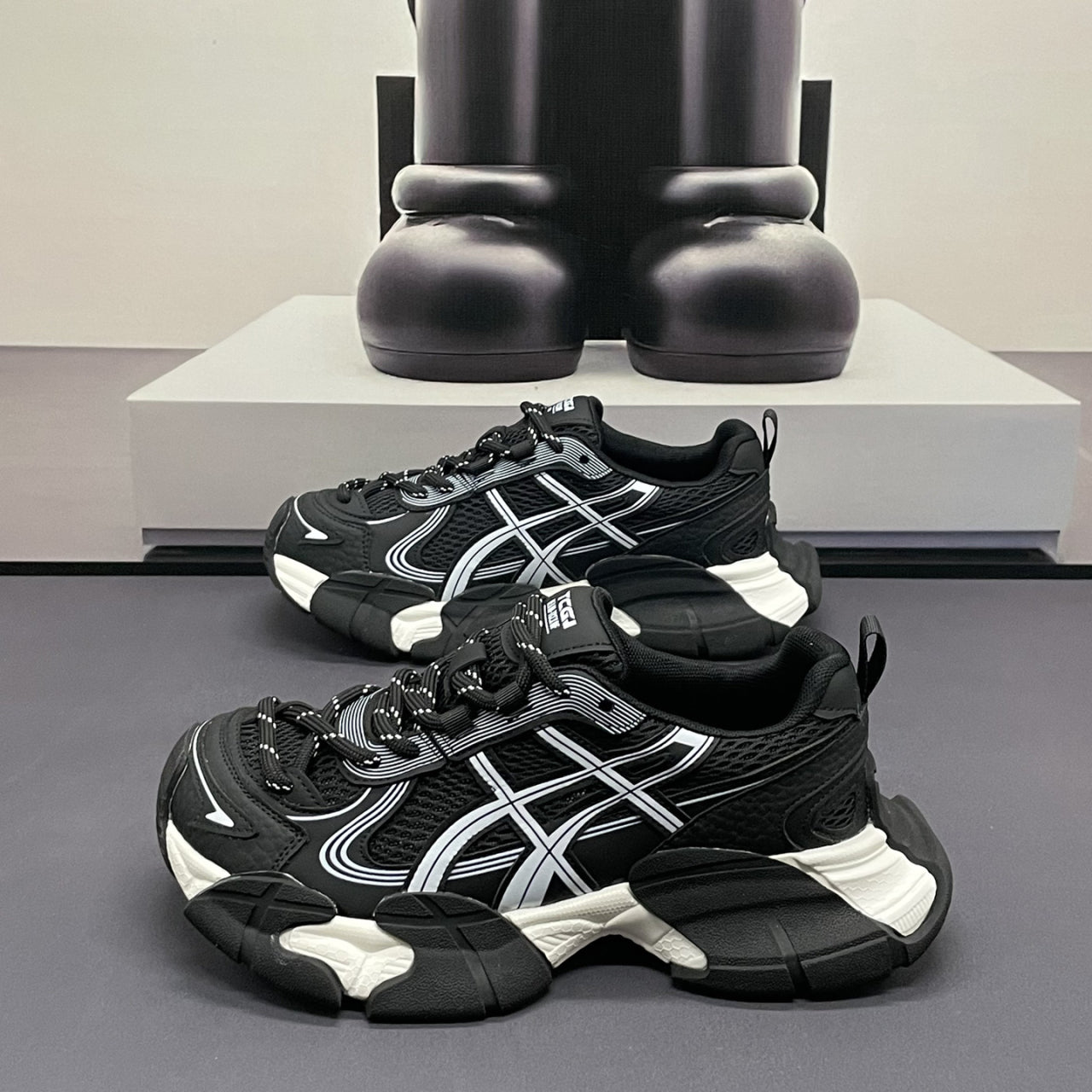 Hommes Mesh Ultra-léger Toe Rond Vintage Détressed Chaussures Casual Sport léger