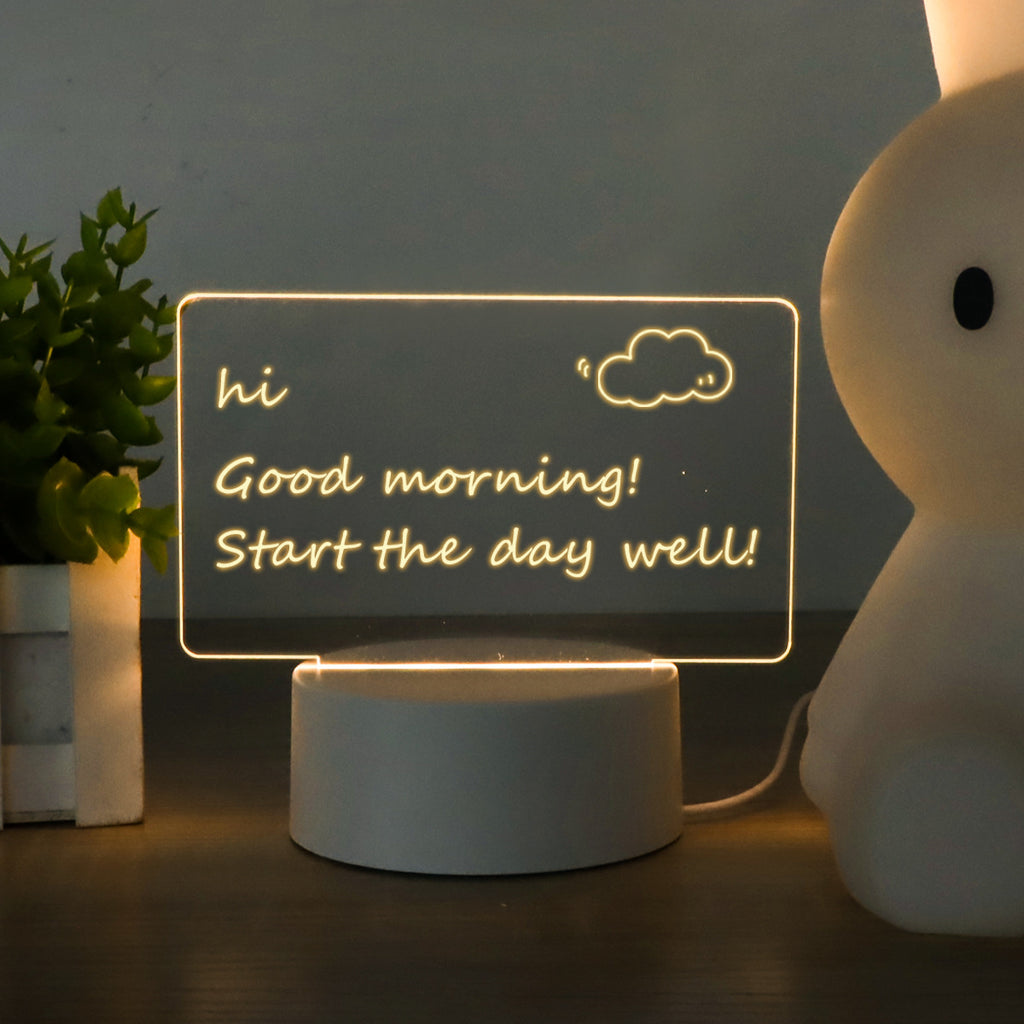 LED Light Note Board Usb bureau nuit lumière lumineuse à la main