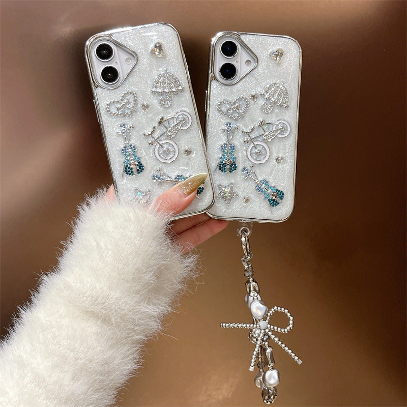 Epoxy Stereo Guitar Heart Mobile Phone Case