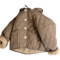 Manteau en cachemire pour filles Coton rembourré Coat Lapel Warm Coat