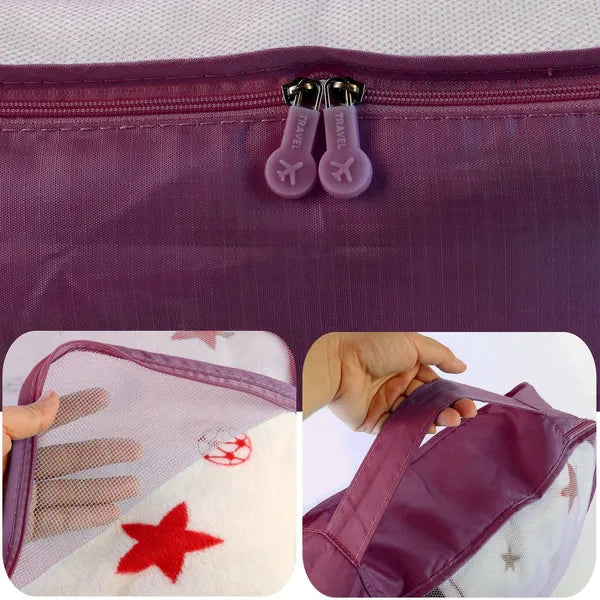 9Pcs Set Sacs de rangement Sacs de voyage résistant à l'eau Organisateur de bagages Vêtements Emballage Cu