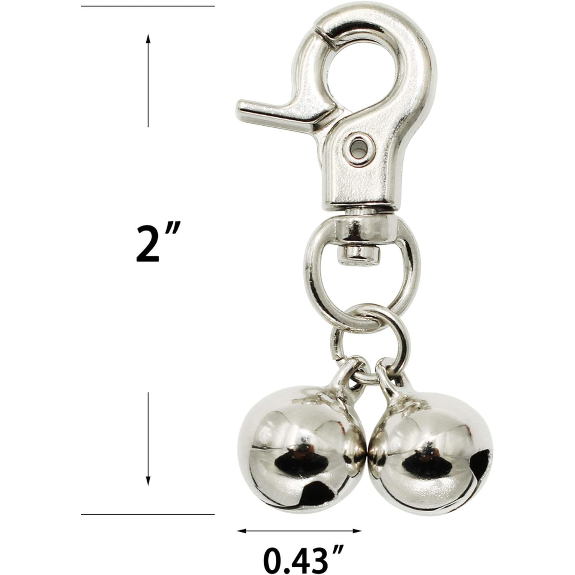 Cloches pour colliers de chien 2 Pack Collier de cloche en acier inoxydable pour chiens Chat