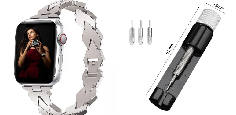 Bracelet en diamant à chaîne métallique en acier