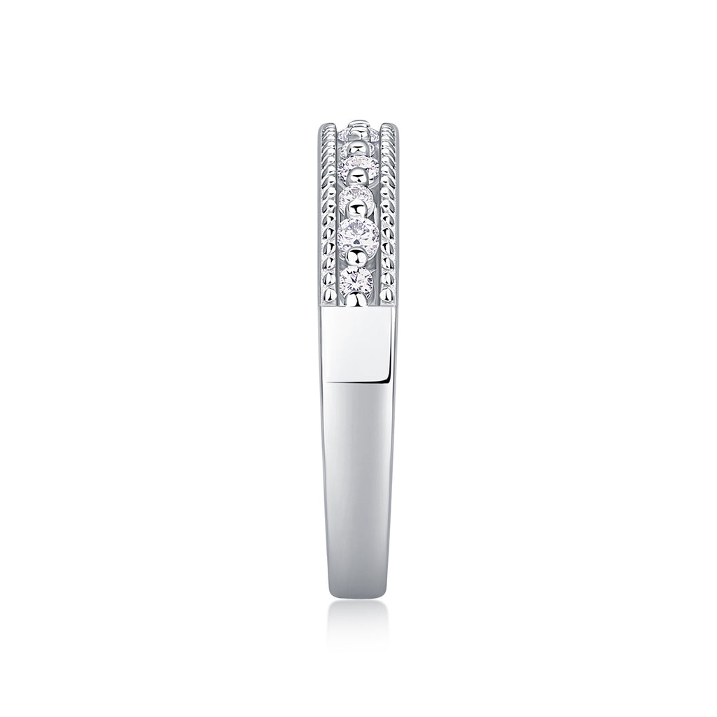S925 Argent 2,5g Anneau en mousse de platine