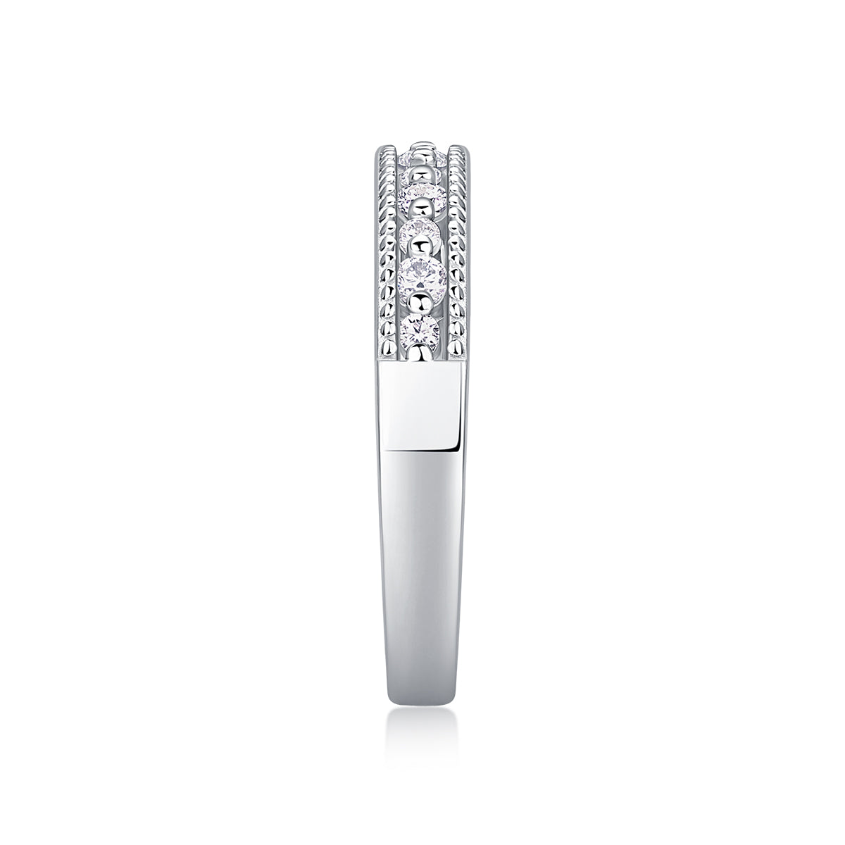 S925 Argent 2,5g Anneau en mousse de platine