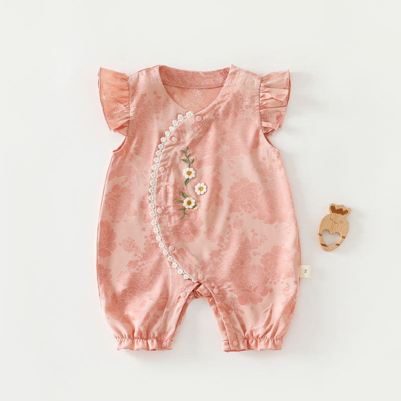 Bébé Coton Onésie Sans os Bodysuit Manches longues Premier mois Vêtements de nuit pour garçons et filles