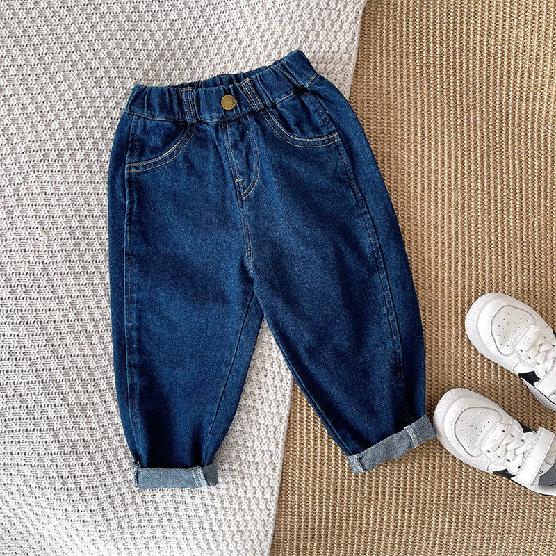 Pantalons bleu couleur solide pour garçons