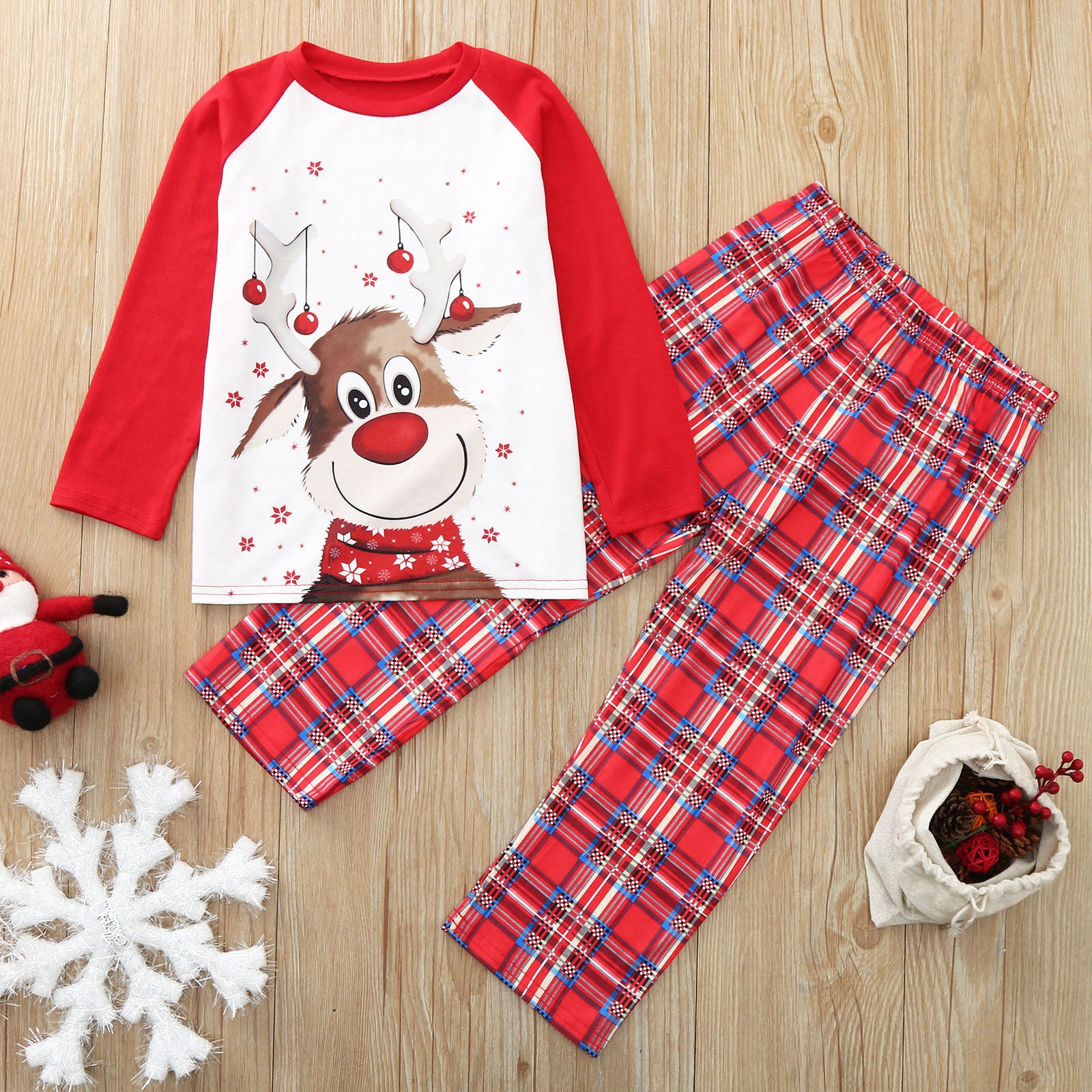 Pyjama imprimé à manches longues et vêtements de maison