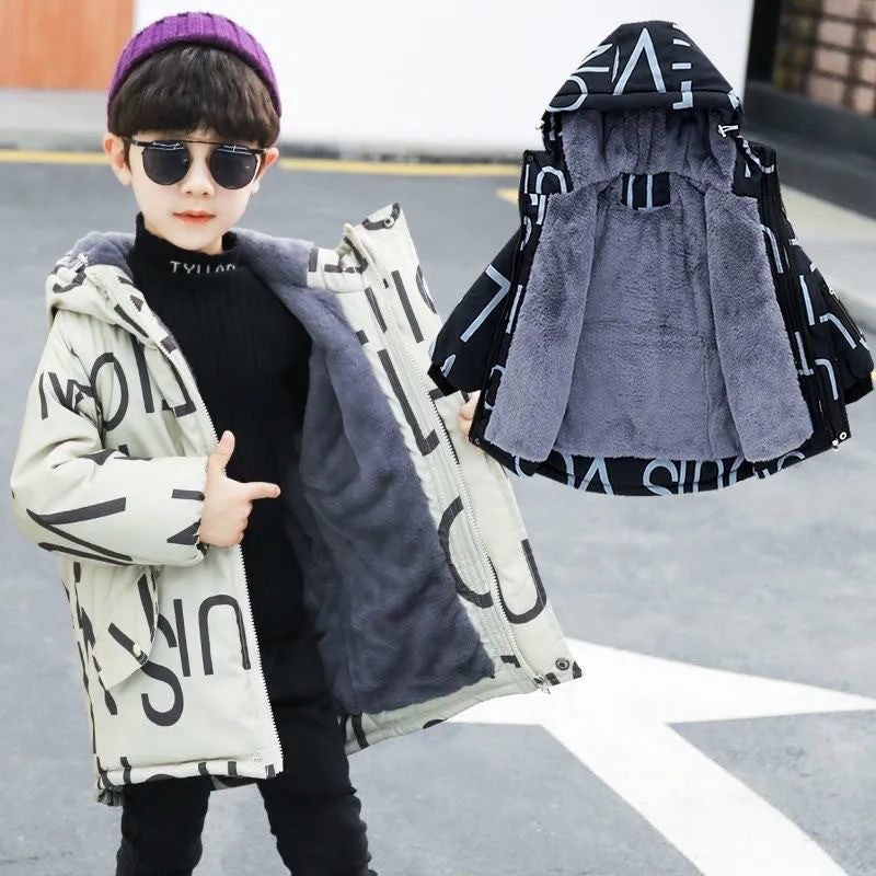 Manteau d'hiver coréen épais et rembourré pour enfants