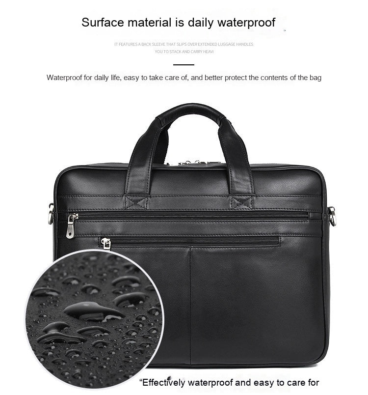 Sac à main en cuir Sac à main Napa Cuir Confortable Texture Sac en cuir véritable homme