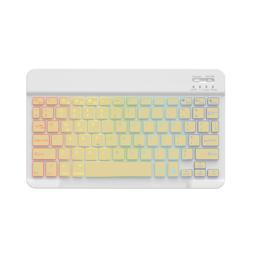 10-inch Backlit Bluetooth Keyboard Tablet Colorful Light