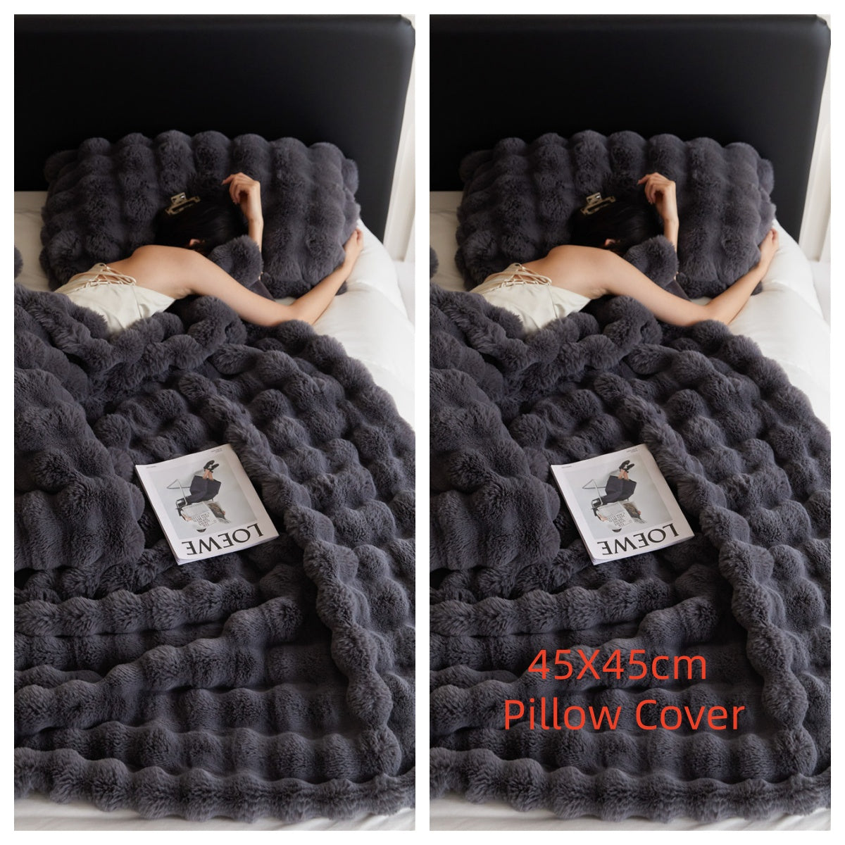 Tapis en polyester Lapin Bubble Velvet Épaisseur Nap Couette