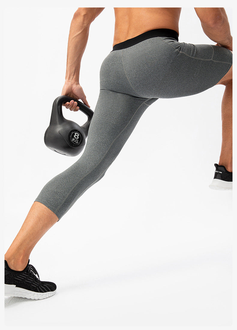 Pantalon de fitness à jambes simples pour hommes Longueur de la poche