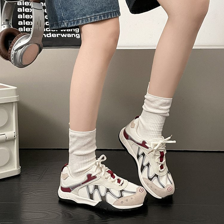 Minimally Retro Couleur Bloqué Mesh Respirant Allemand Chaussures d'entraînement pour femmes