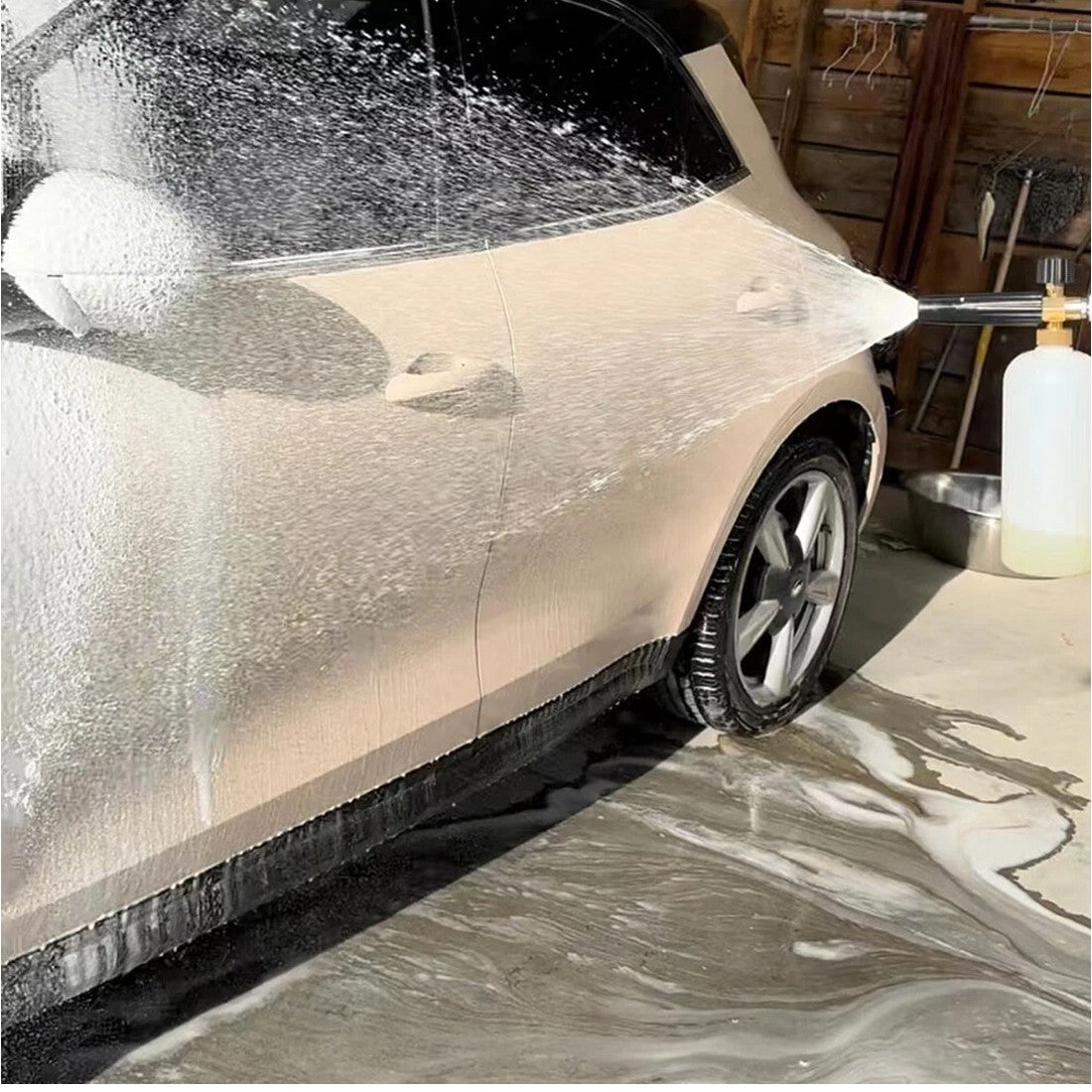 Relâchez rapidement le pistolet à lave-linge à pression à mousse de neige Bouteille de canon 1L