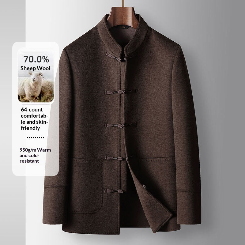 Veste chaude en laine pour hommes en manteau de laine chinois