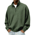 Rétro zippé petit chèque Casual Stand-collar Hommes manches longues