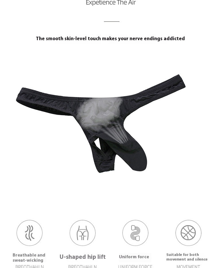 Sous-vêtements en Thong Elephant Nez Low Waist Breathable T-back