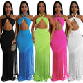 Robe de haut de tube de pointage en tassel d'été