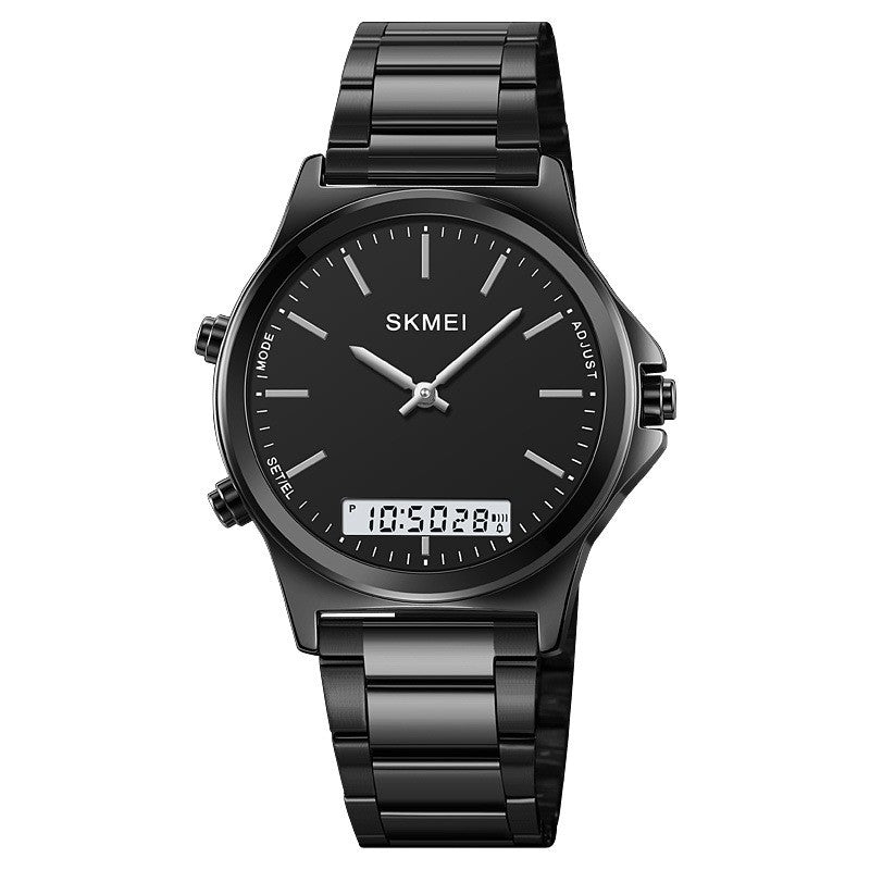Montre en acier multi-fonctions de style affaires pour hommes