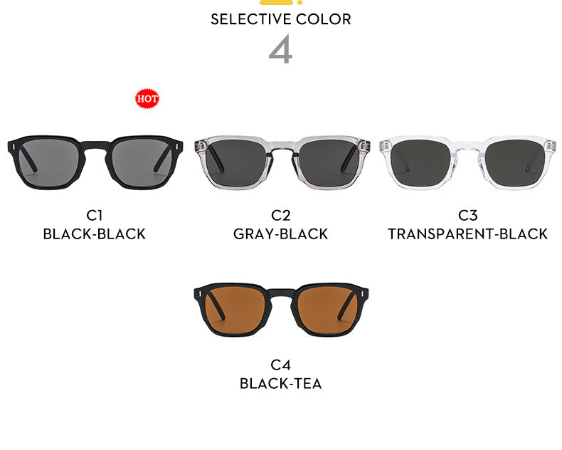Square Retro Internet Street Shooting Avancé Simple Trendy Lunettes de soleil
