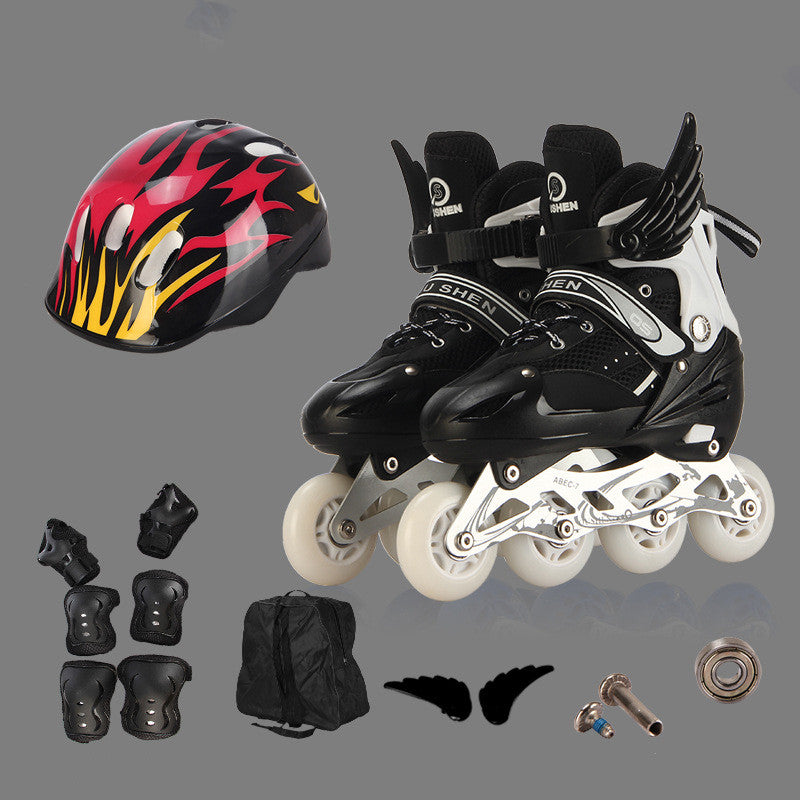 Adjustable Children's Single-Wheel Roller Skates PU