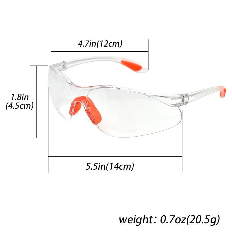 Matériel PC anti-impact de la poussière de vent lunettes de sécurité d'équitation transparent verres Lab travail sûr