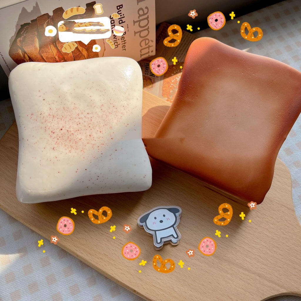 Toast King Slow-Rebound Stress-Relief Squeeze Jouet pour la ventilation
