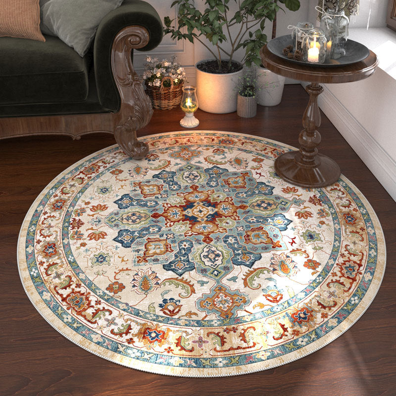 Rug rond de style ethnique bosniaque