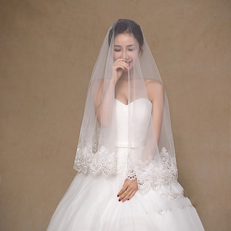 White Maride Veil Accessoires de mariage pas chers prêts à expédier