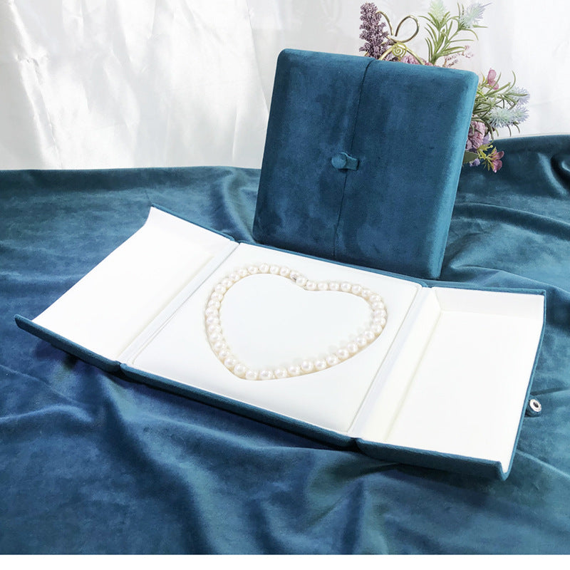 Boîte d'emballage de bijoux de mode perle de velours